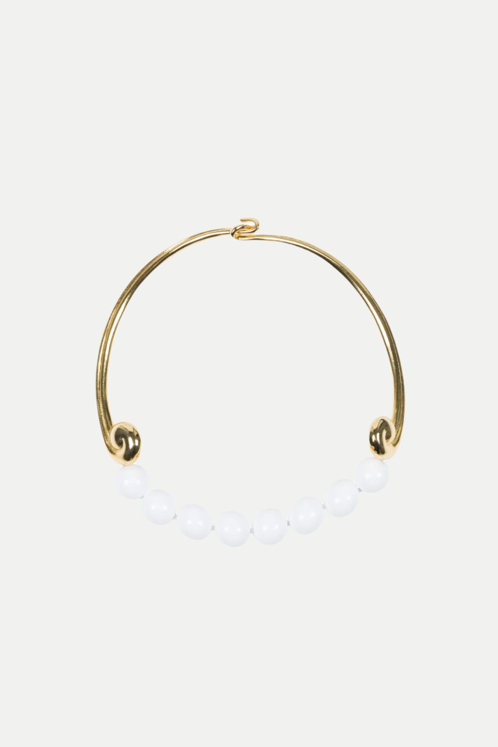 Trina Turk KJL Beaded White and Gold Collar Necklace