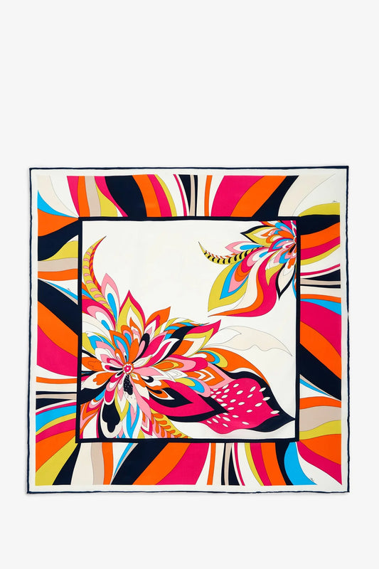 Trina Turk Swirl Floral Scarf
