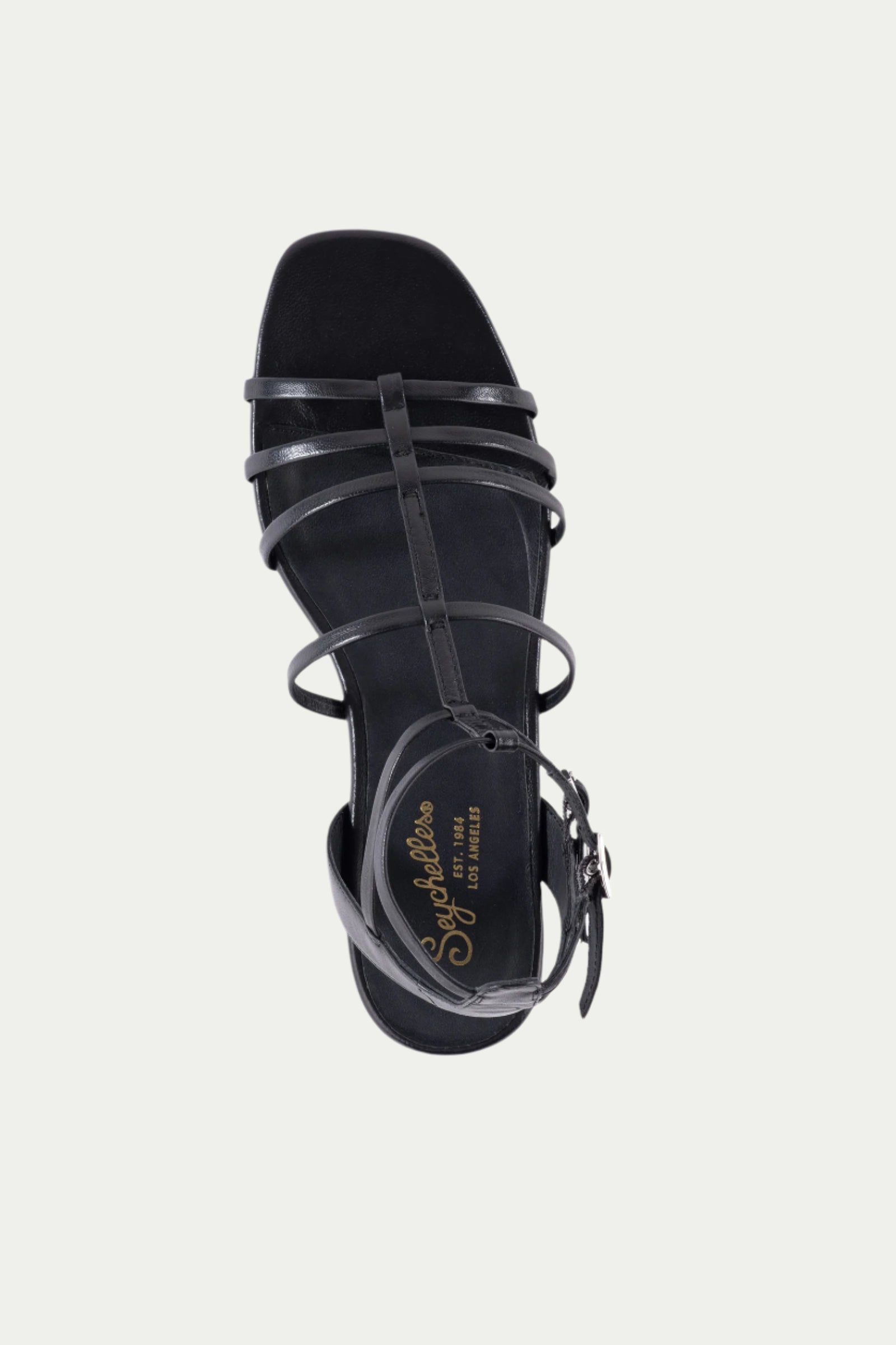 Trina Turk Seychelles Luxurious Wedge Sandal - Black Leather