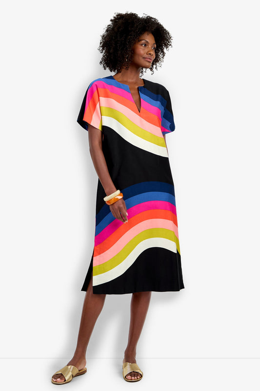 Trina Turk Vintage Rainbow Caftan Dress