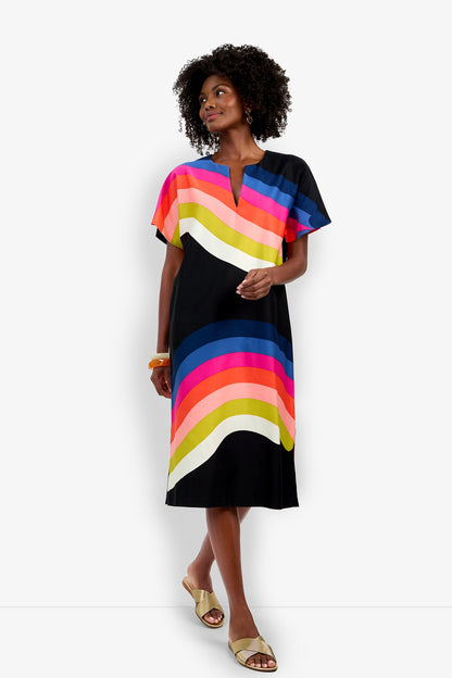 Trina Turk Vintage Rainbow Caftan Dress