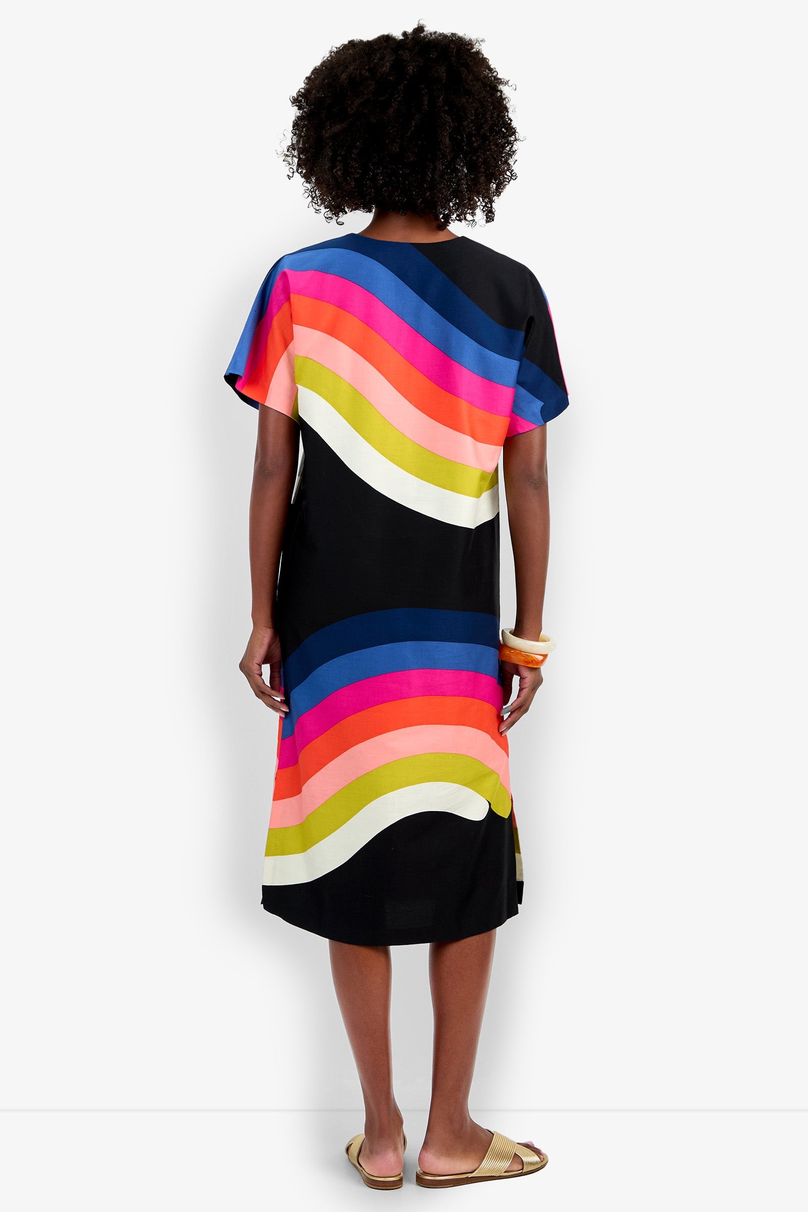 Trina Turk Vintage Rainbow Caftan Dress