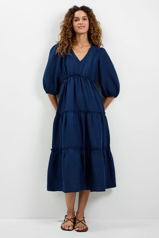 Trina Turk Calm Tiered Ruffle Midi Dress