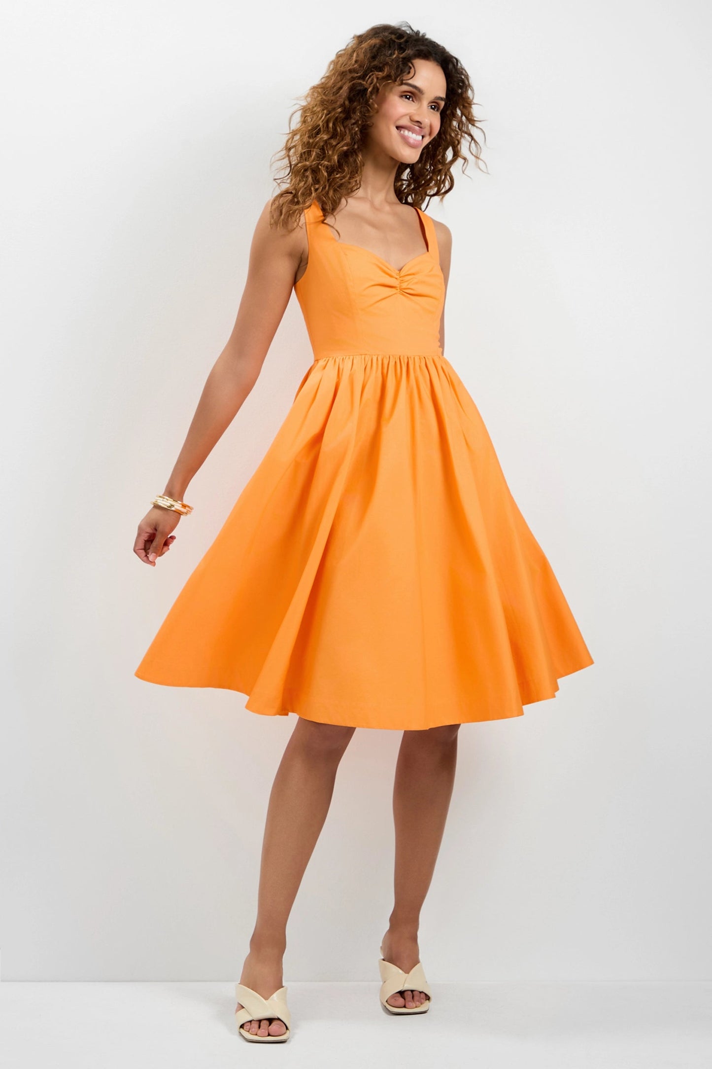 Trina Turk Mirabello Sweetheart Neck Midi Dress