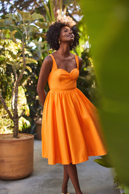 Trina Turk Mirabello Sweetheart Neck Midi Dress