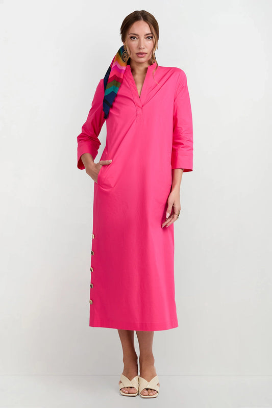 Trina Turk Capella Mandarin Collar Maxi Dress