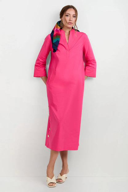 Trina Turk Capella Mandarin Collar Maxi Dress