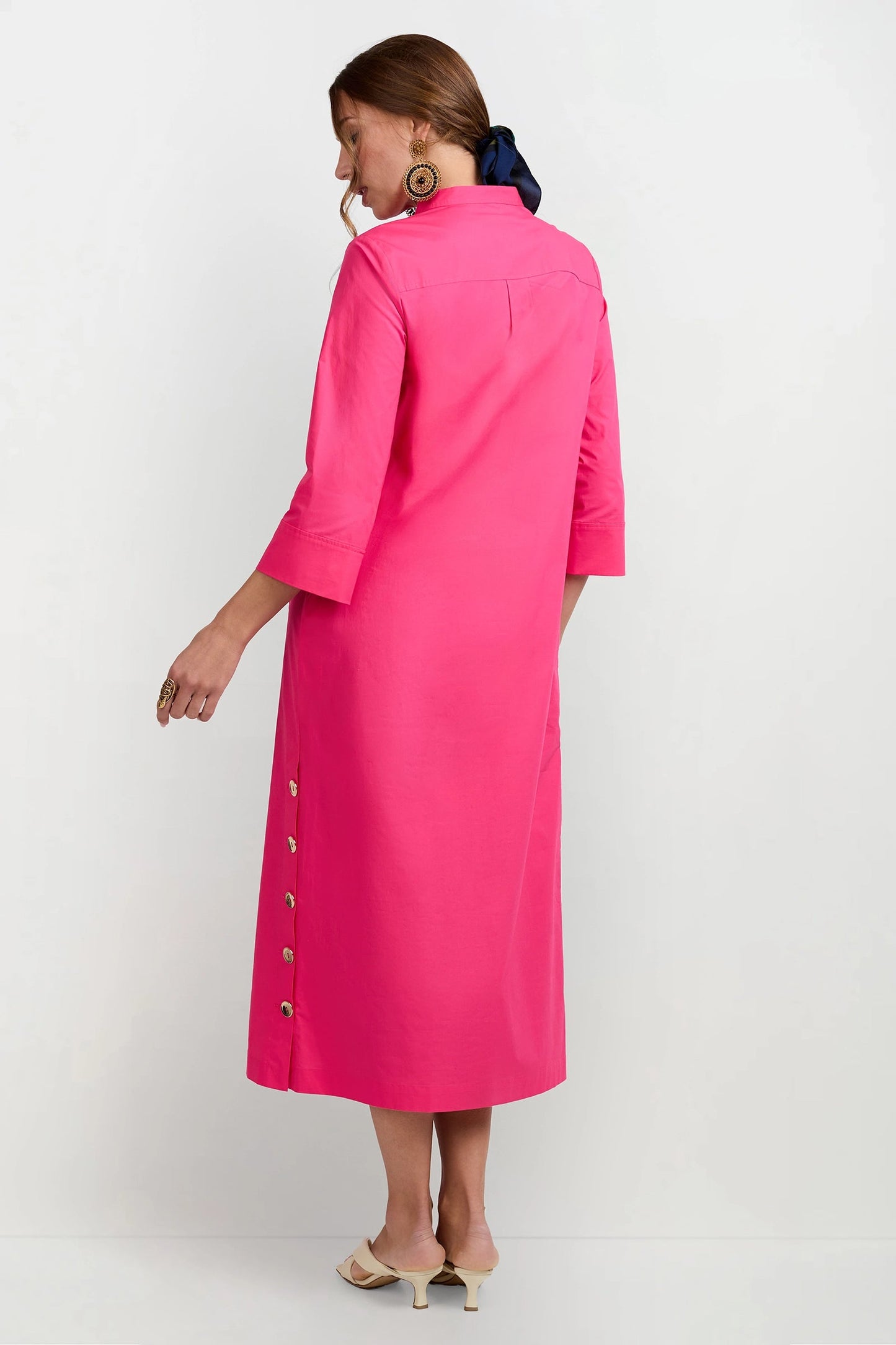 Trina Turk Capella Mandarin Collar Maxi Dress