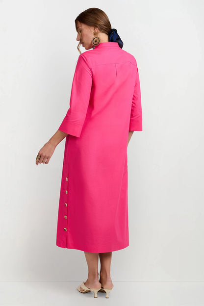 Trina Turk Capella Mandarin Collar Maxi Dress