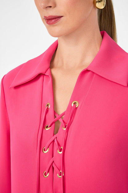 Trina Turk Janeiro Lace-Up Dress