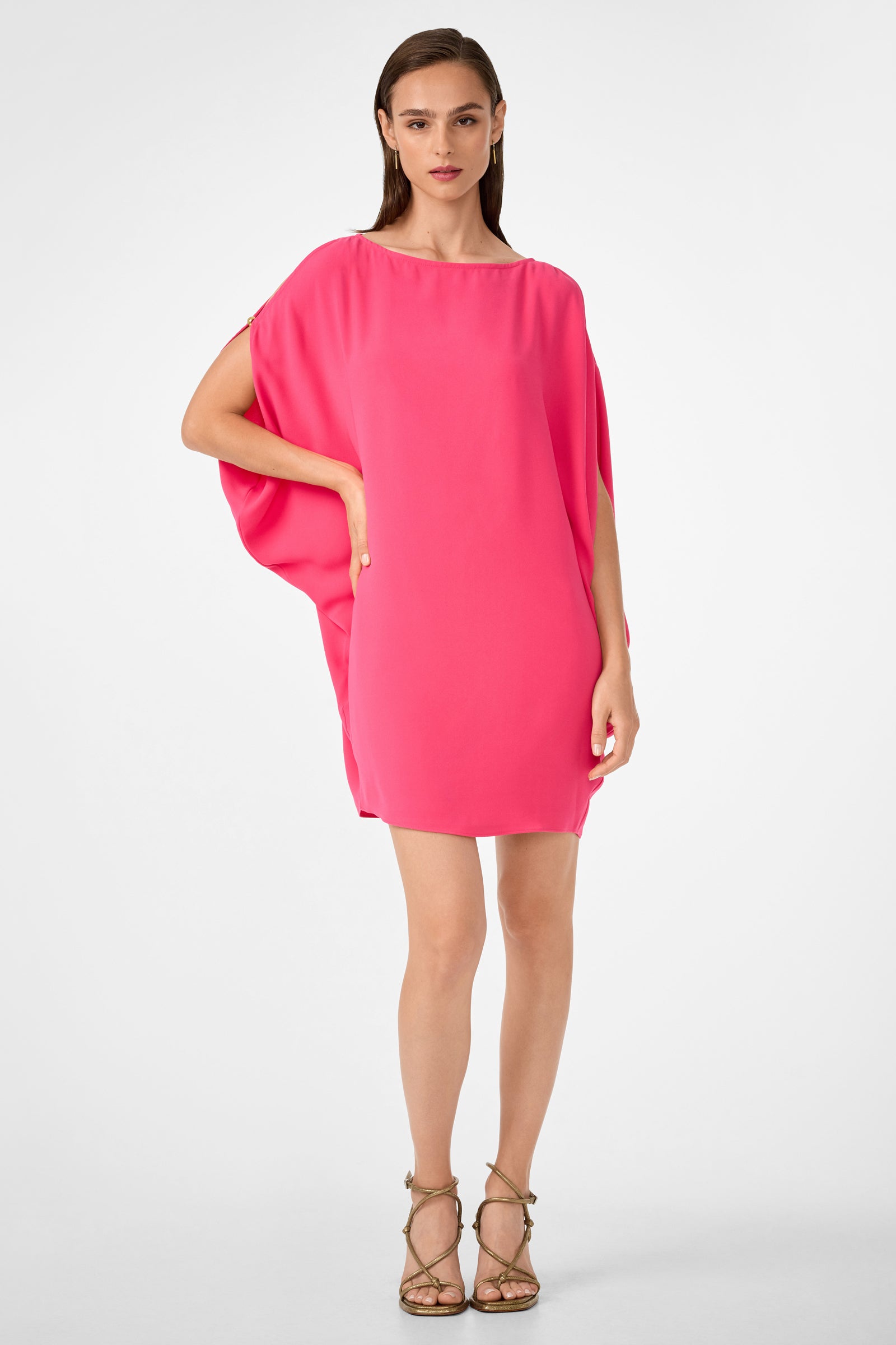 Trina Turk Razu Short Split Sleeve Mini Dress - Rosewater
