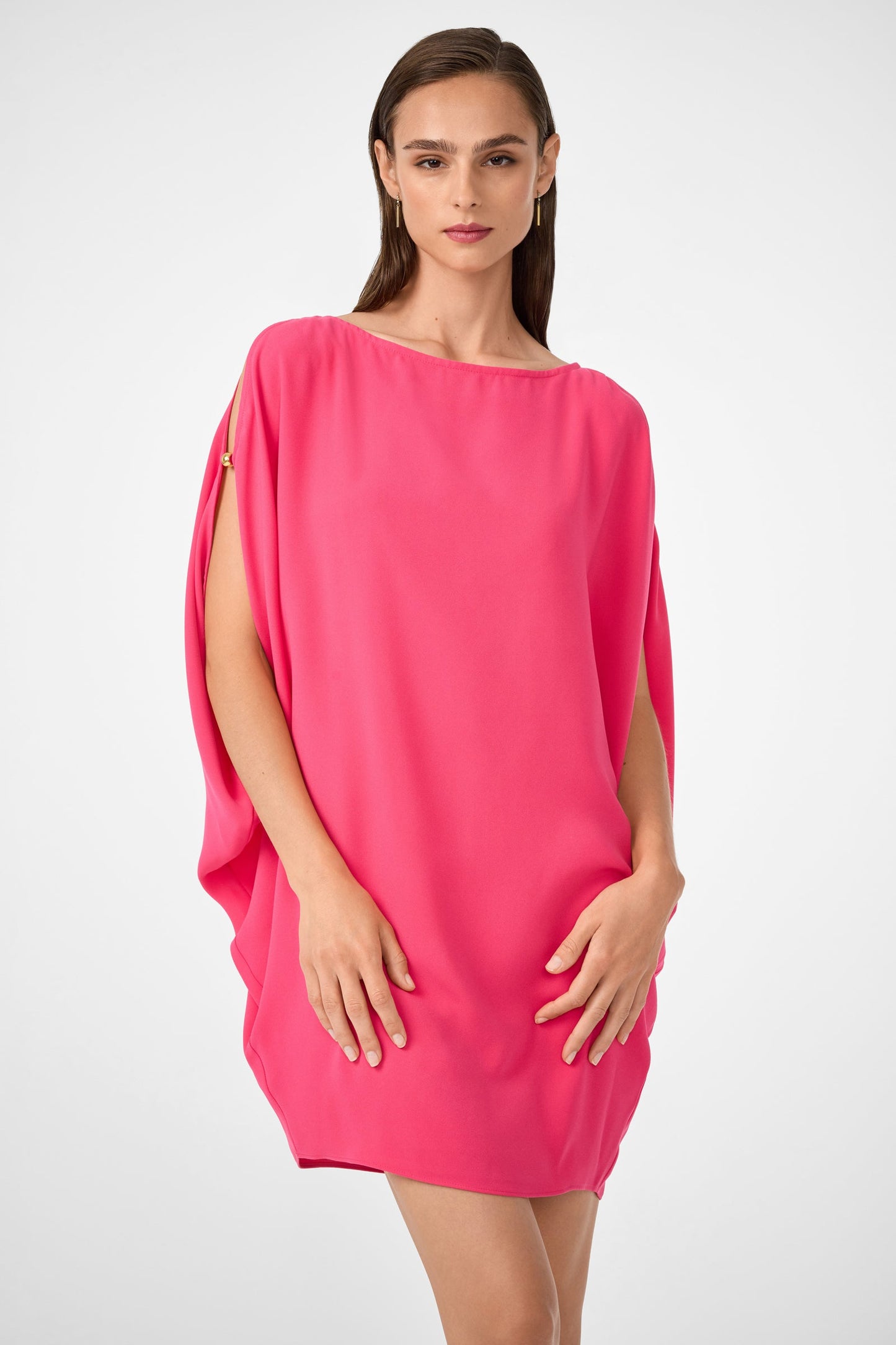 Trina Turk Razu Short Split Sleeve Mini Dress - Rosewater