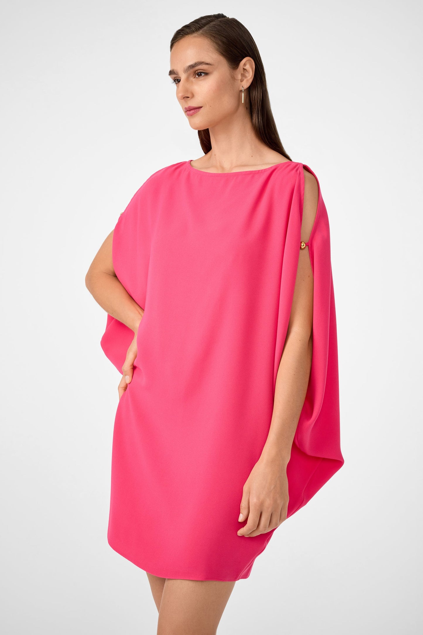 Trina Turk Razu Short Split Sleeve Mini Dress - Rosewater