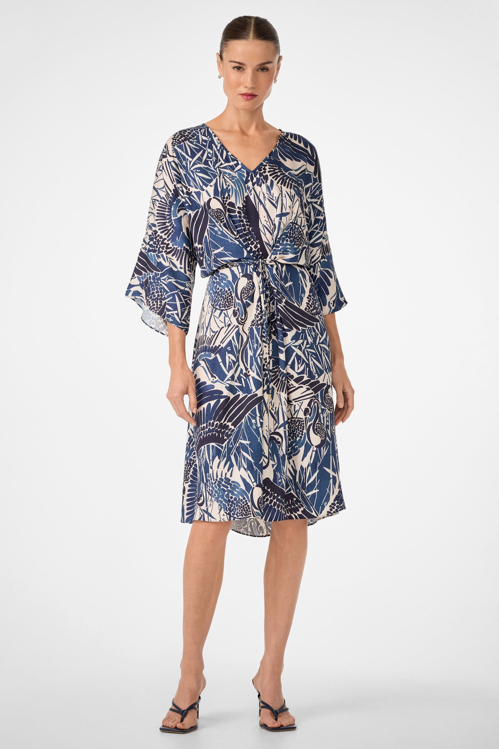Trina Turk Topspin Short-Sleeve Midi Dress - Tsuru