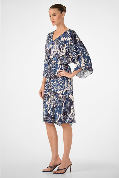 Trina Turk Topspin Short-Sleeve Midi Dress - Tsuru