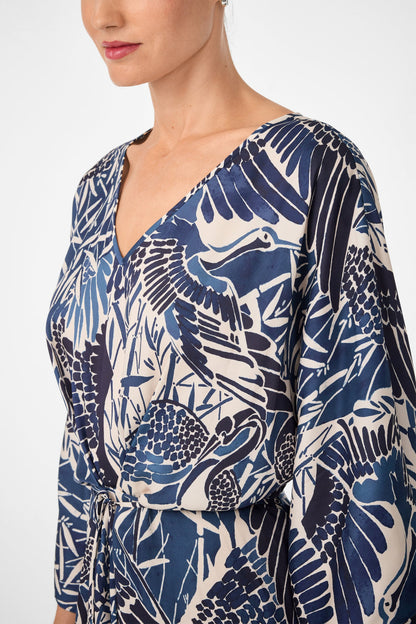 Trina Turk Topspin Short-Sleeve Midi Dress - Tsuru