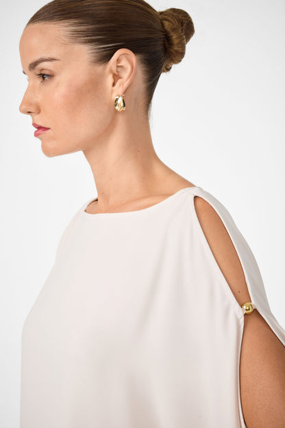 Trina Turk Razu Short Split Sleeve Mini Dress