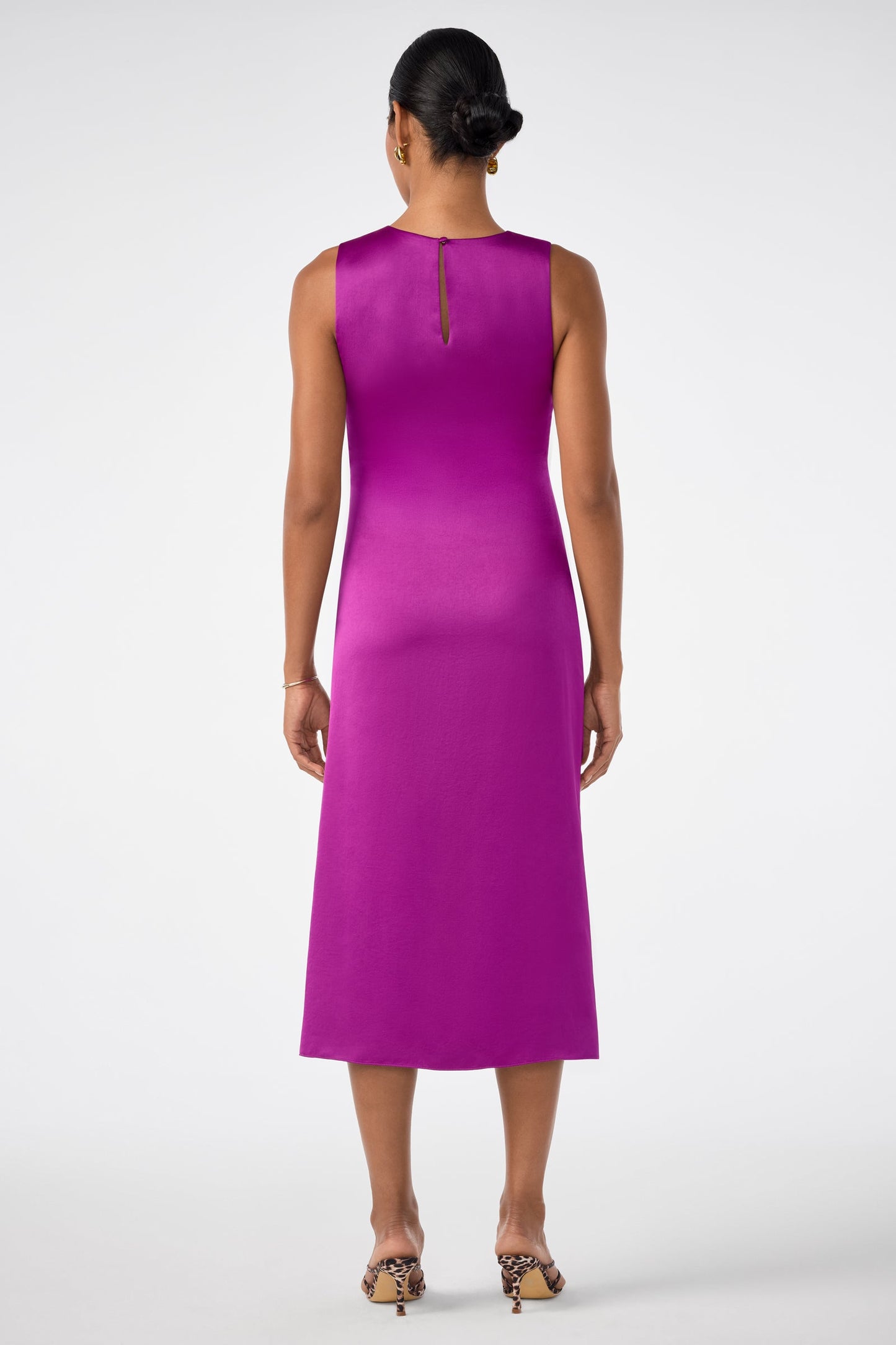 Trina Turk Chestnut Ruched Midi Dress