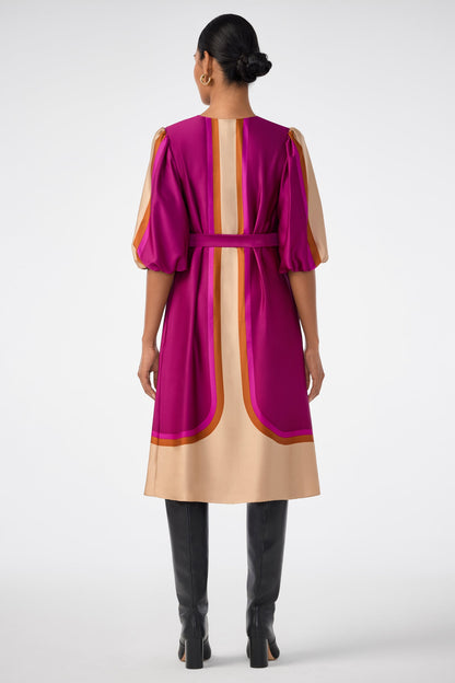 Trina Turk Linden Puff-Sleeve Dress