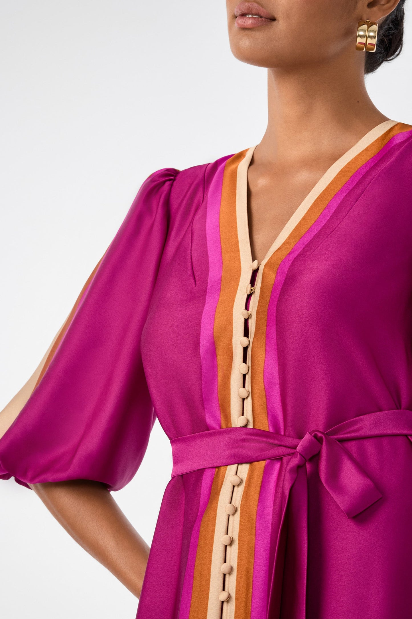Trina Turk Linden Puff-Sleeve Dress