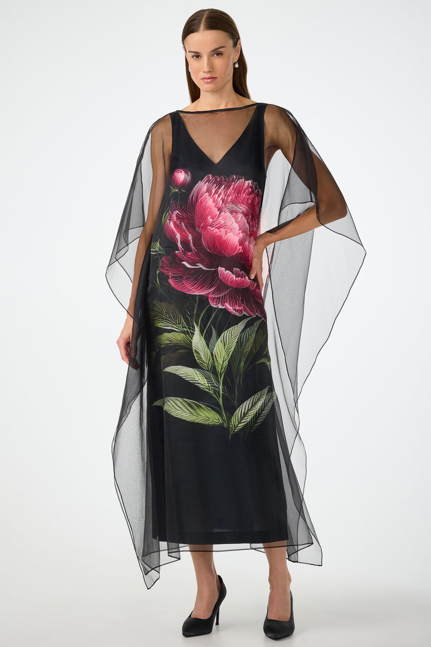Trina Turk Salon Organza Midi Dress