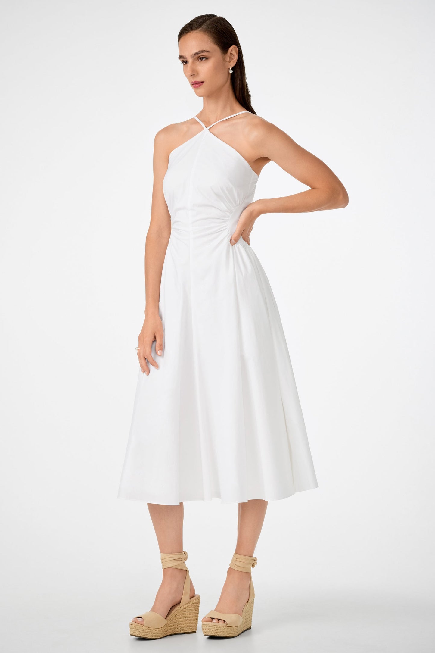Trina Turk Kata Shirred Waist Midi Dress