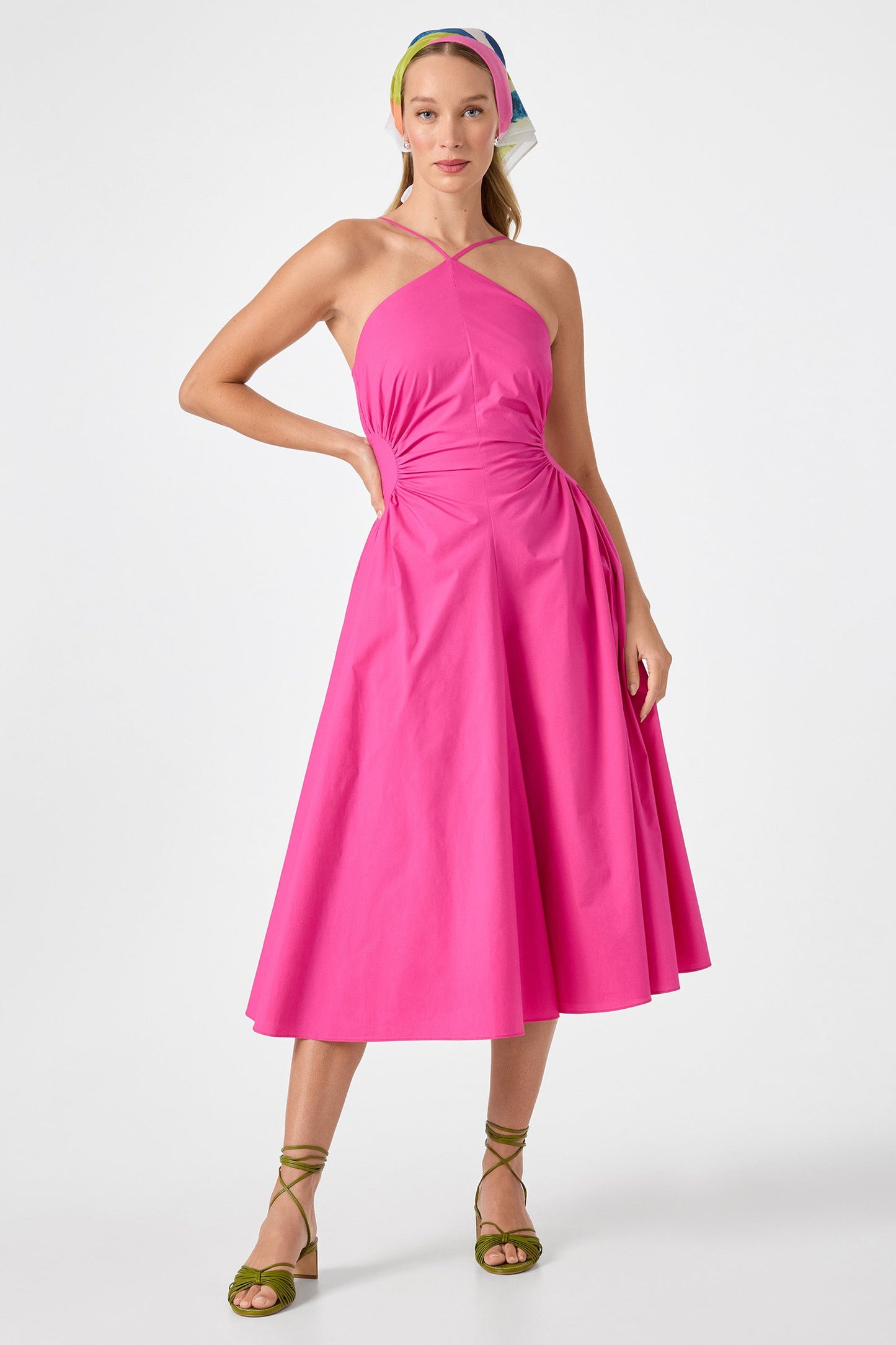 Trina Turk Kata Shirred Waist Midi Dress