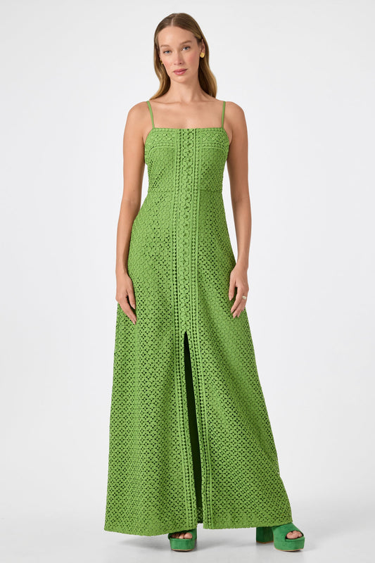 Trina Turk Akumi Sleeveless Lace Maxi Dress