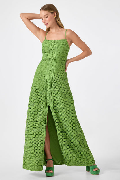 Trina Turk Akumi Sleeveless Lace Maxi Dress