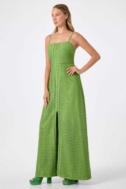Trina Turk Akumi Sleeveless Lace Maxi Dress