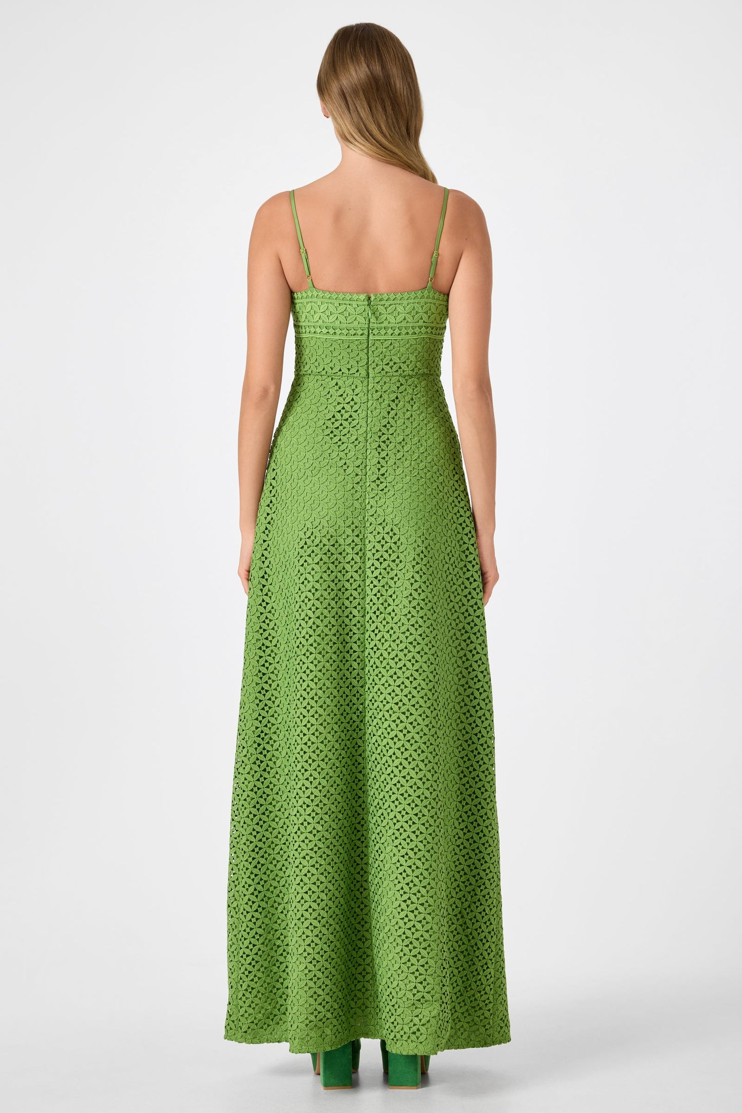 Trina Turk Akumi Sleeveless Lace Maxi Dress