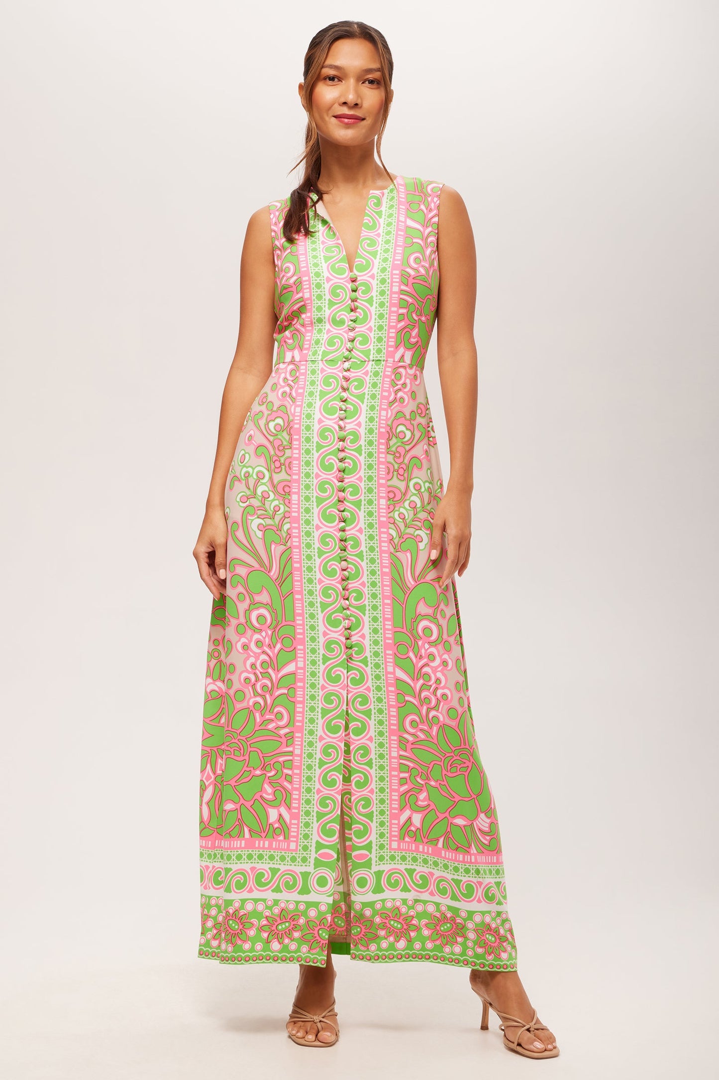 Trina Turk Novak Sleeveless Midi Dress