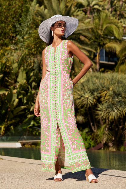 Trina Turk Novak Sleeveless Midi Dress