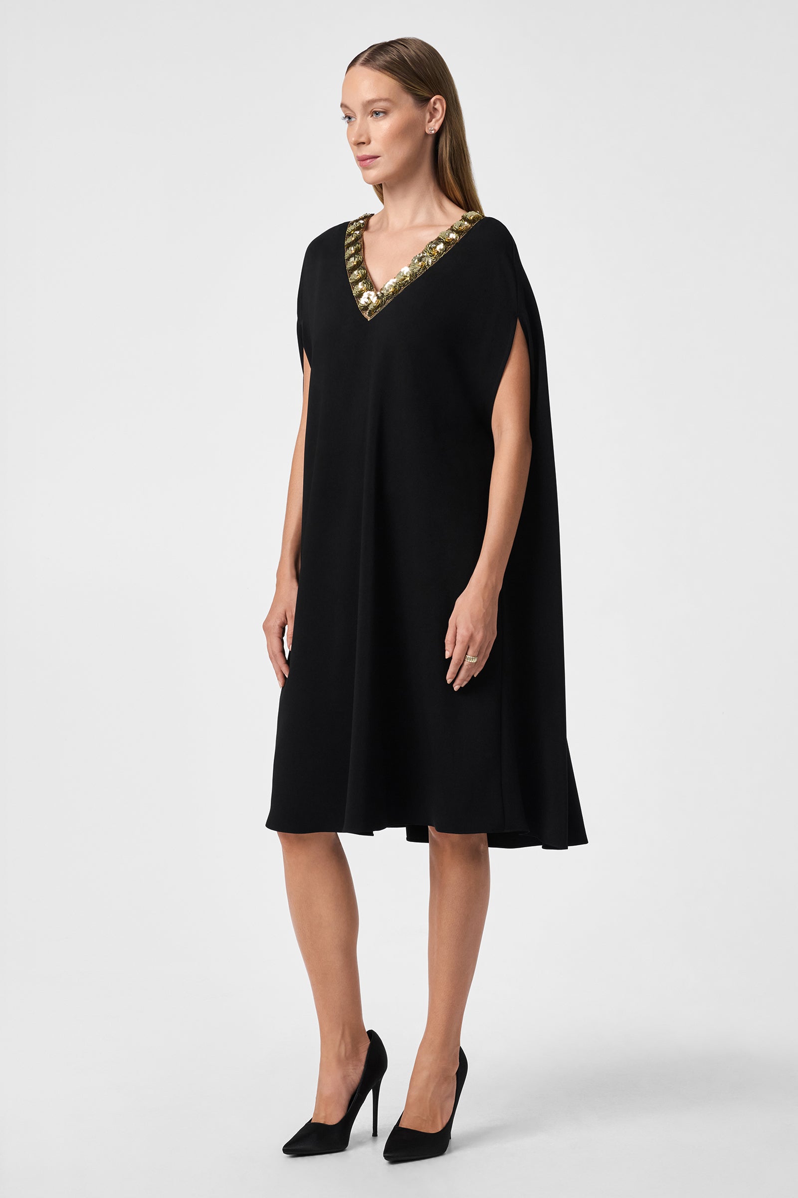 Trina Turk Masquerade 3 Cape Dress