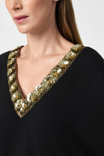 Trina Turk Masquerade 3 Cape Dress