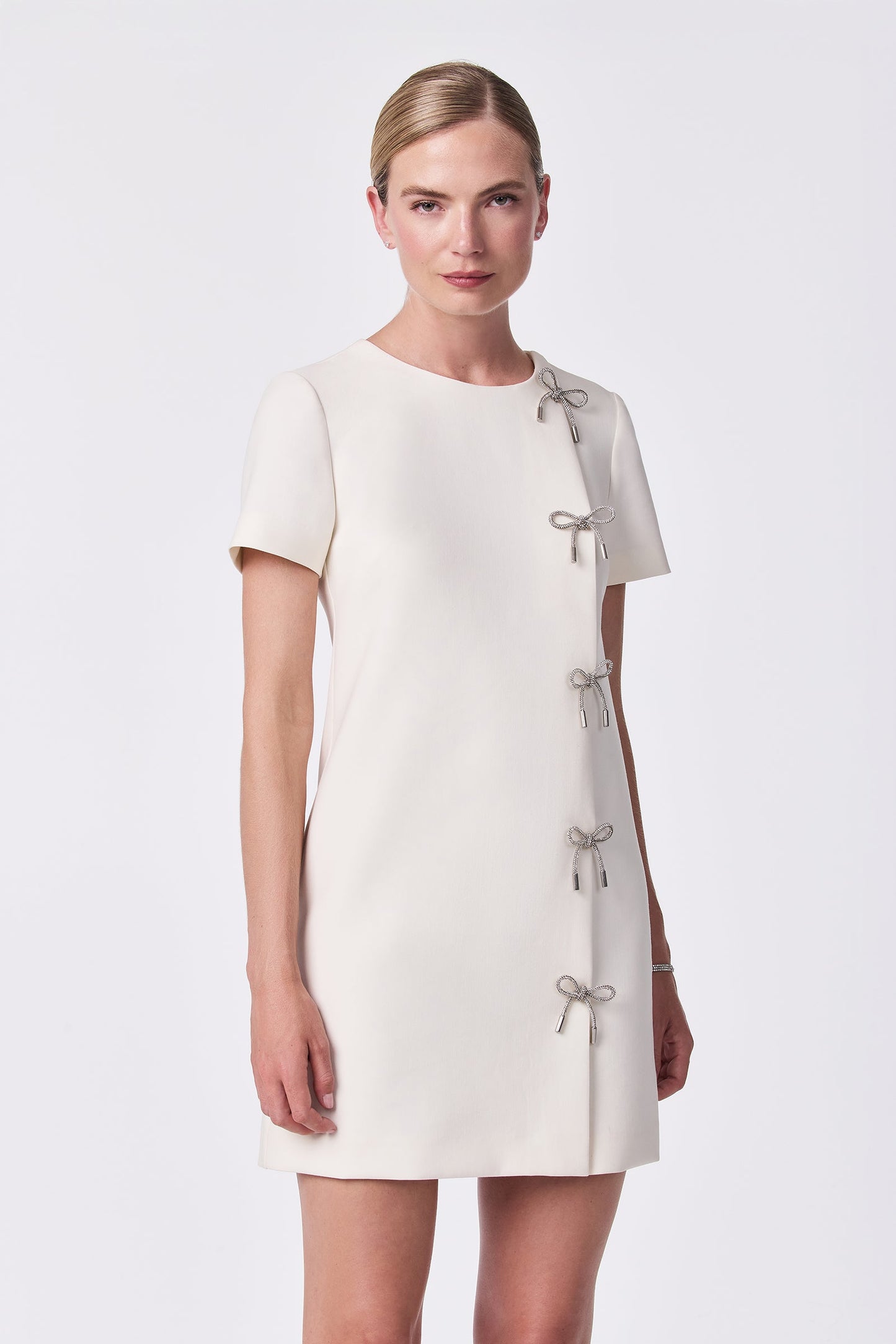 Trina Turk Diamonds Crystal Bows Sheath Dress