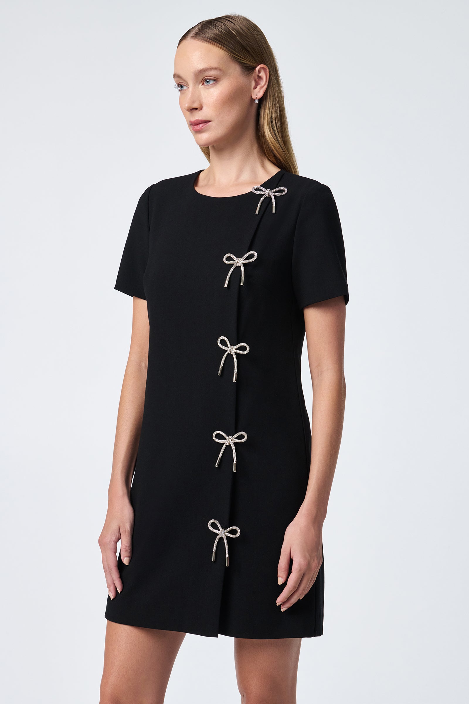 Trina Turk Diamonds Crystal Bows Sheath Dress