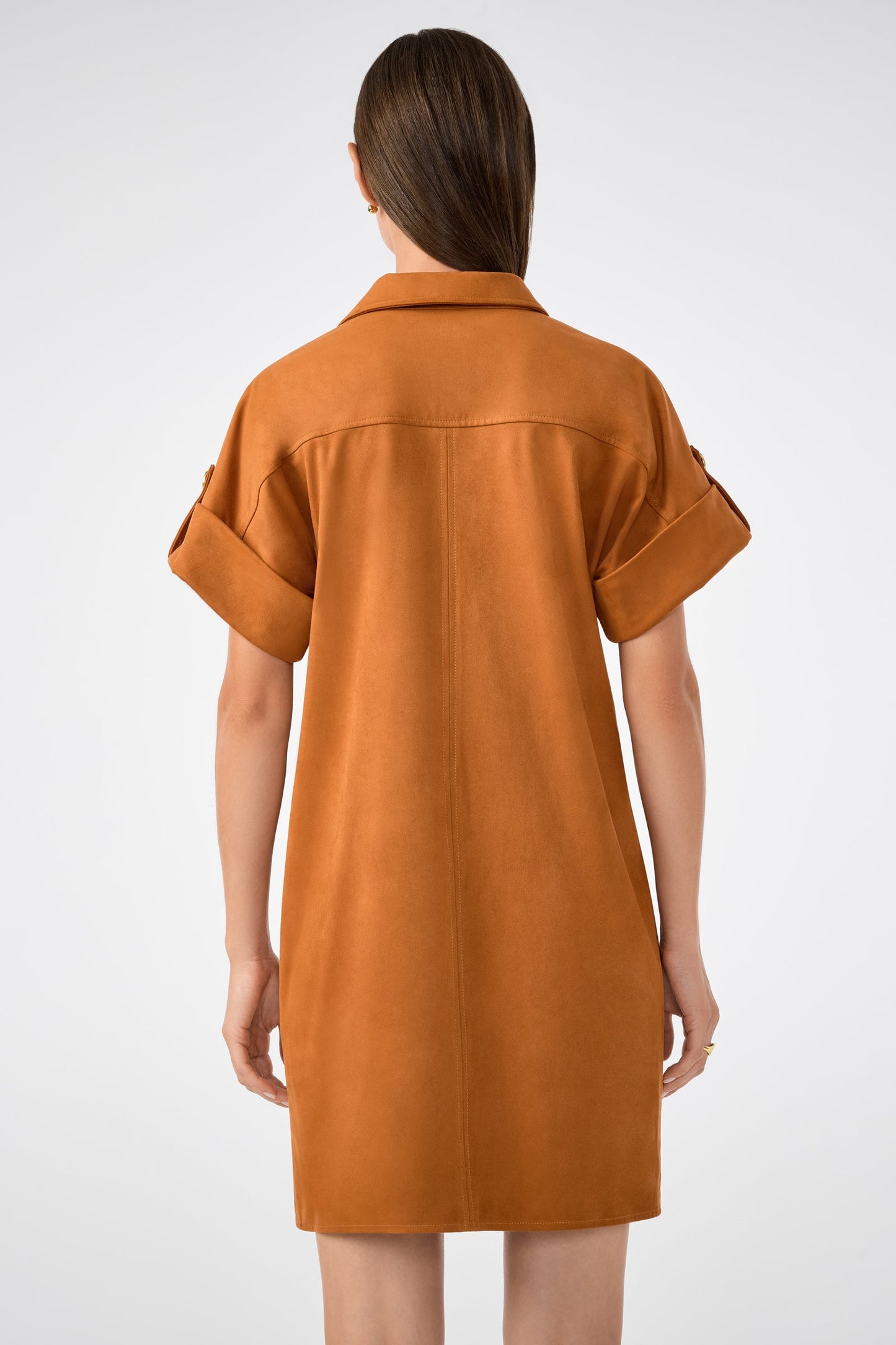Trina Turk Sequoia Suede Mini Shirtdress