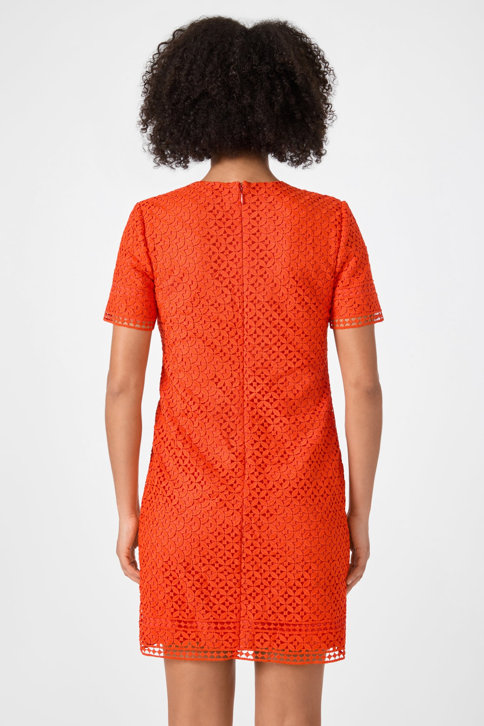 Trina Turk Kimasu Short-Sleeve Lace Mini Dress
