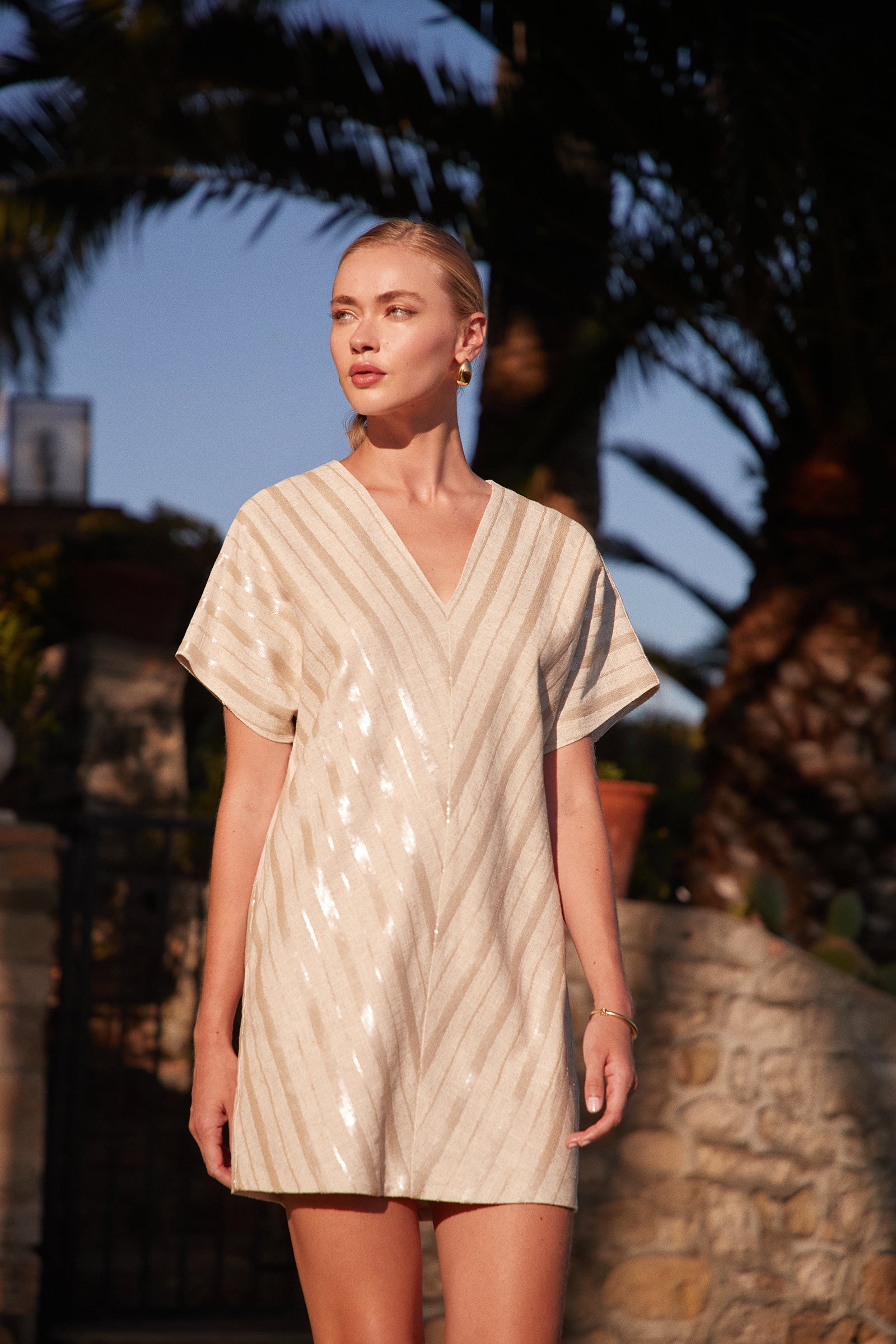 Trina Turk Elisabetta Short-Sleeve Dress
