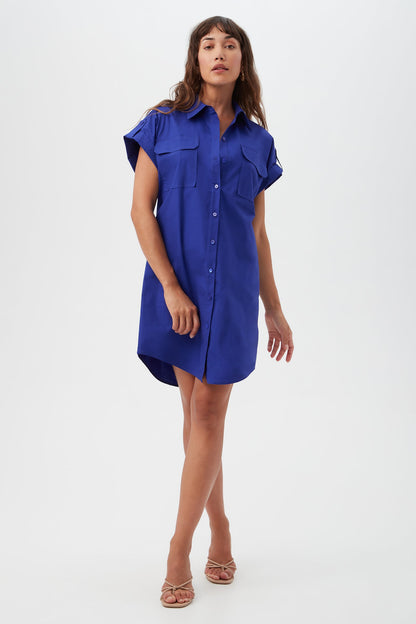 Trina Turk Bonsoir Short-Sleeve Shirt Dress