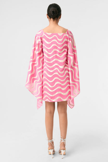 Trina Turk Aqualane Side Flounce Dress - Pinku