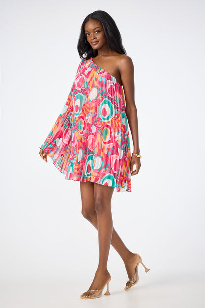 Trina Turk Narbonne One-Shoulder Mini Dress - Dramont