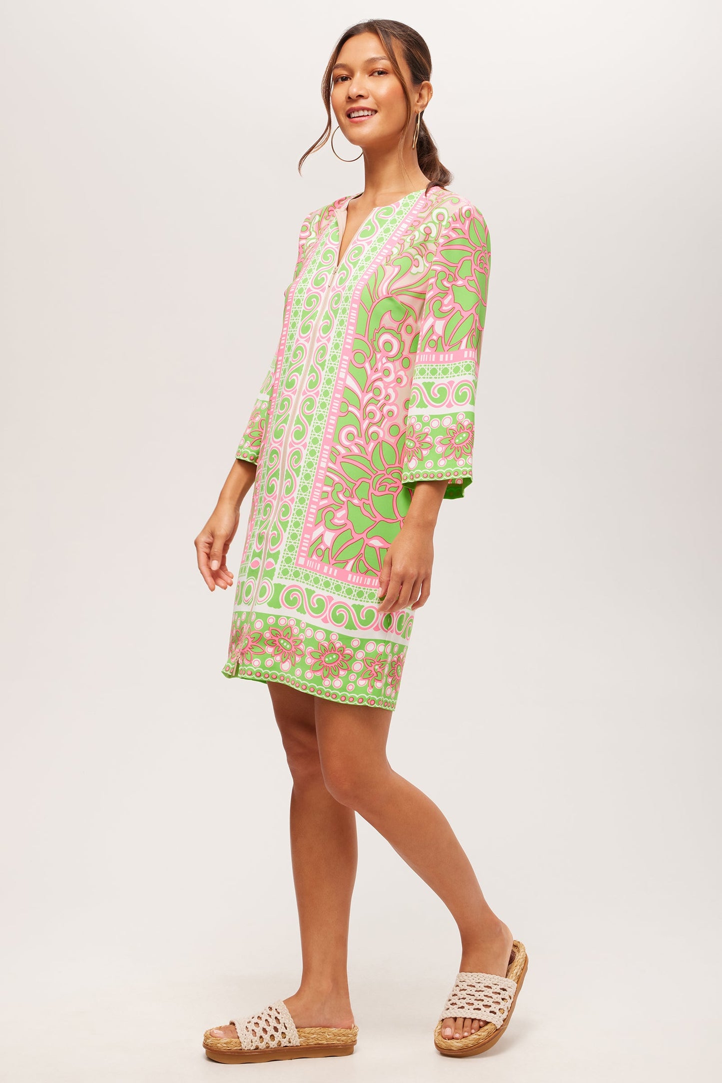 Trina Turk Botanical Zip Dress