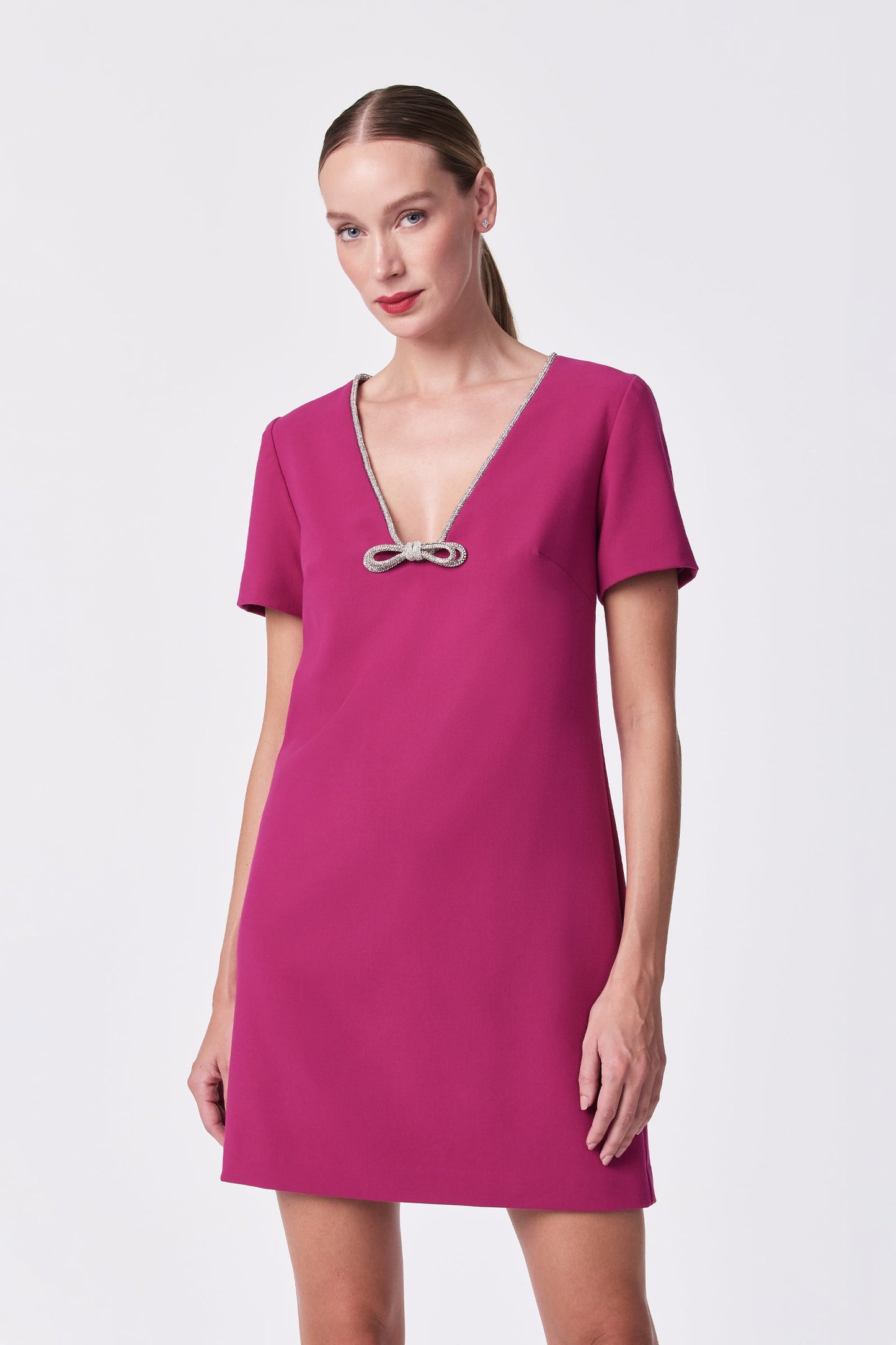 Trina Turk Obelle Crystal Trim Mini Dress