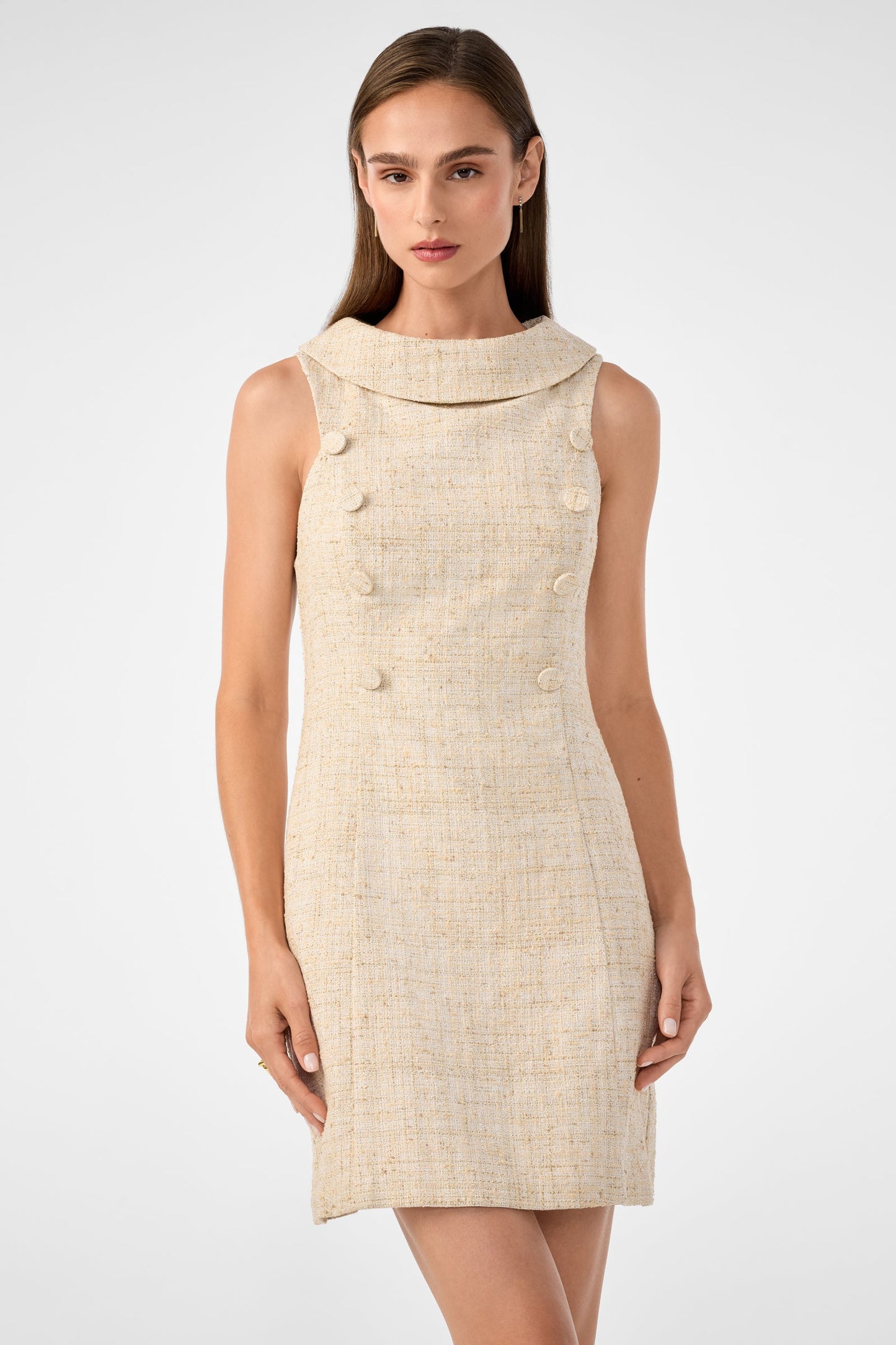 Trina Turk Beziers Sleeveless Tweed Dress