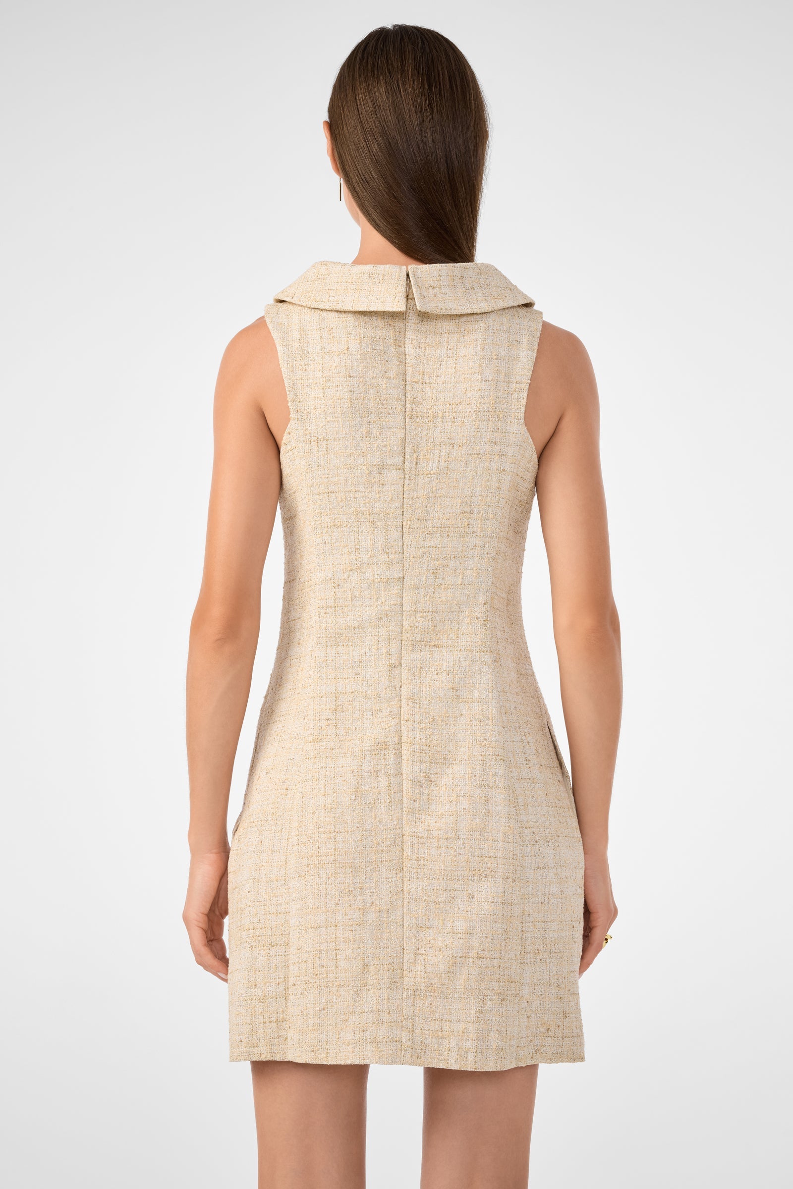 Trina Turk Beziers Sleeveless Tweed Dress