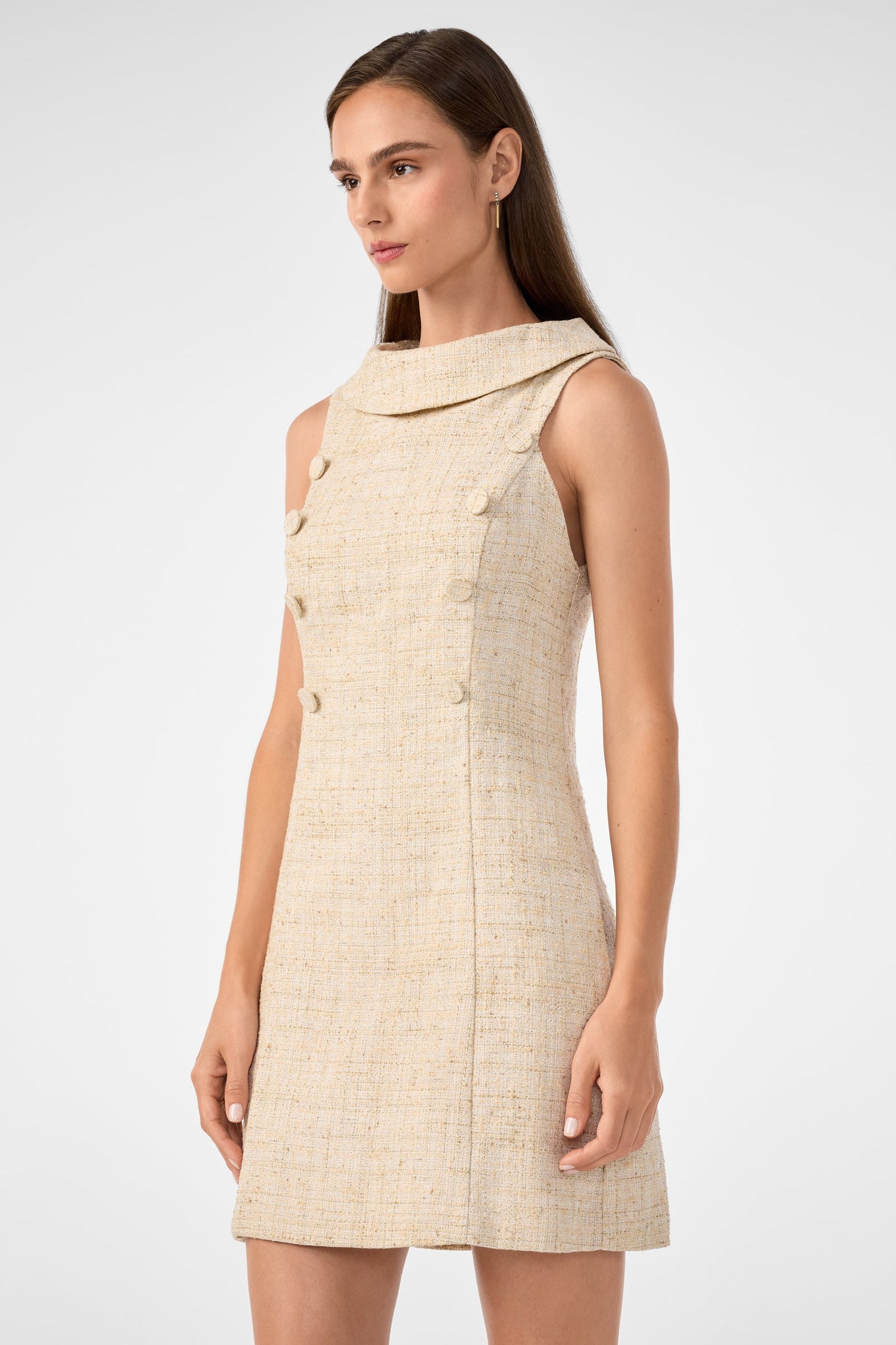 Trina Turk Beziers Sleeveless Tweed Dress
