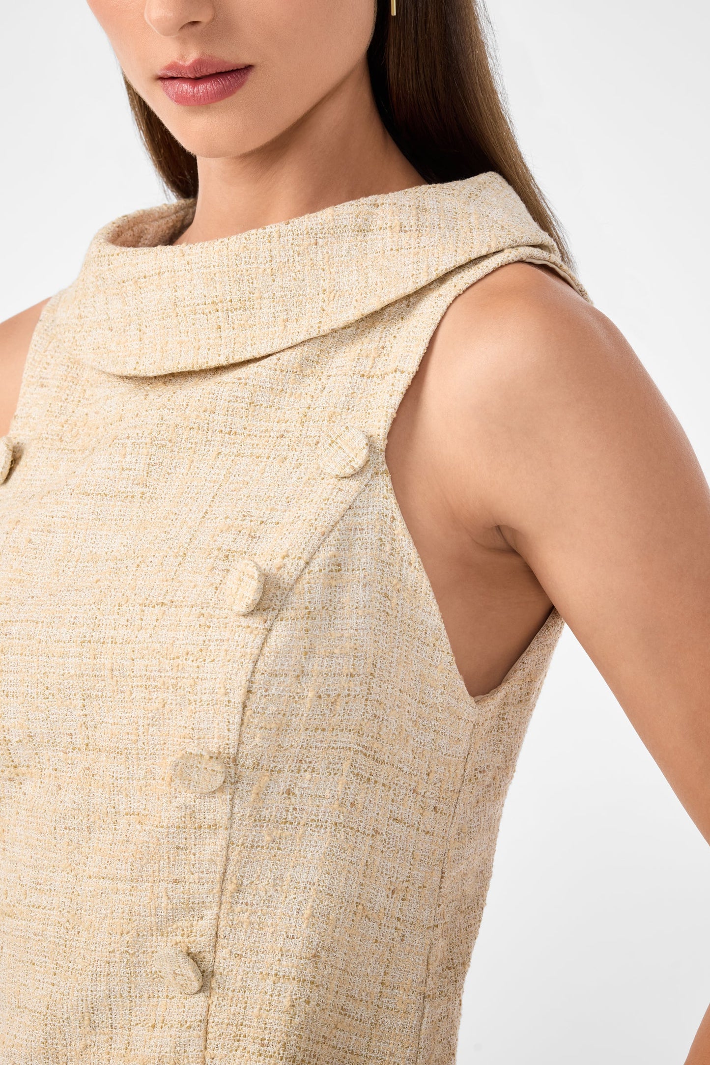 Trina Turk Beziers Sleeveless Tweed Dress