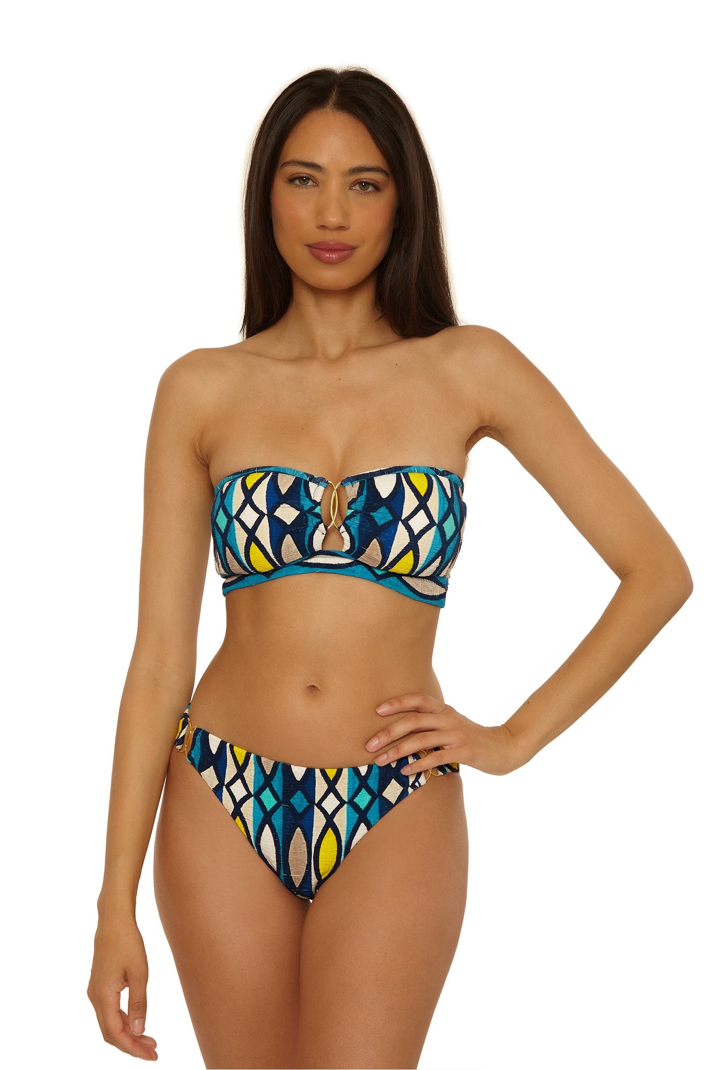 Trina Turk Banded Bandeau Swim Top - Paros